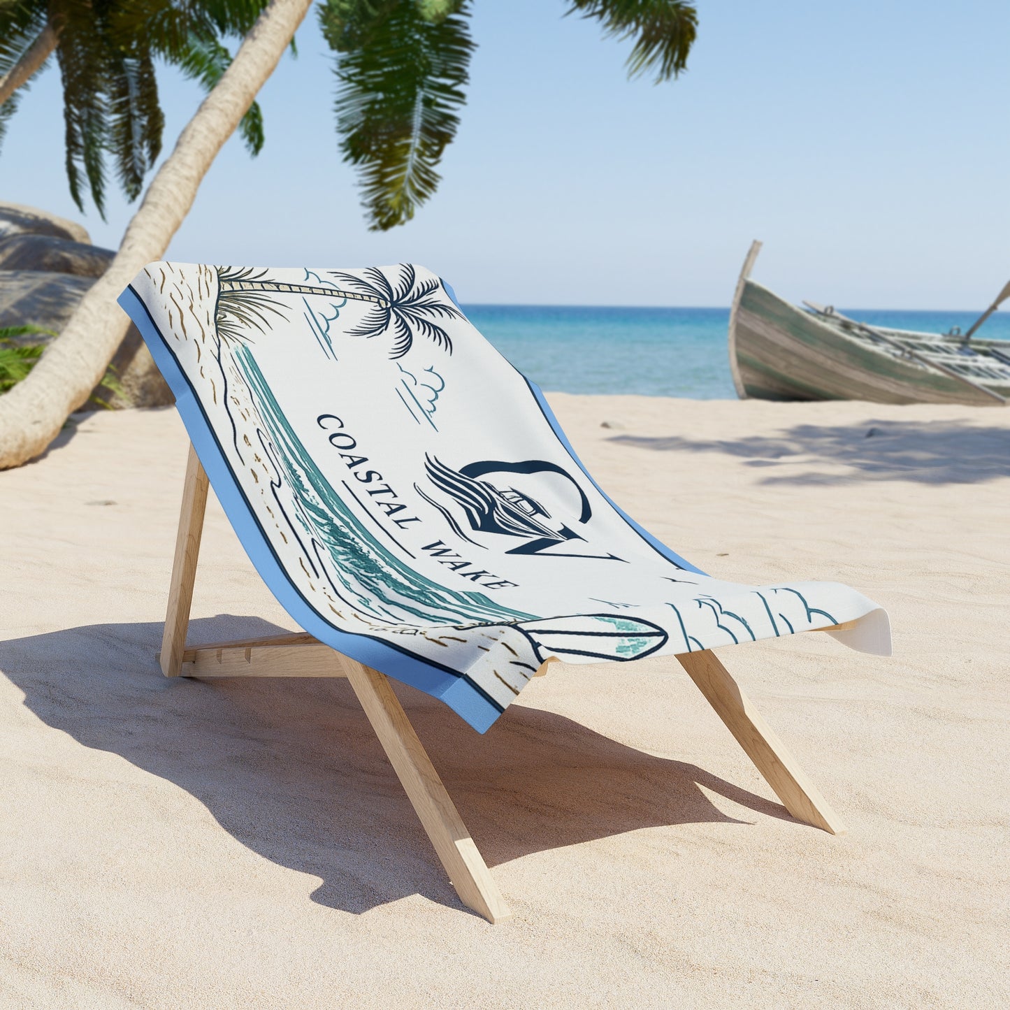 Coastal Wake Beach Towel