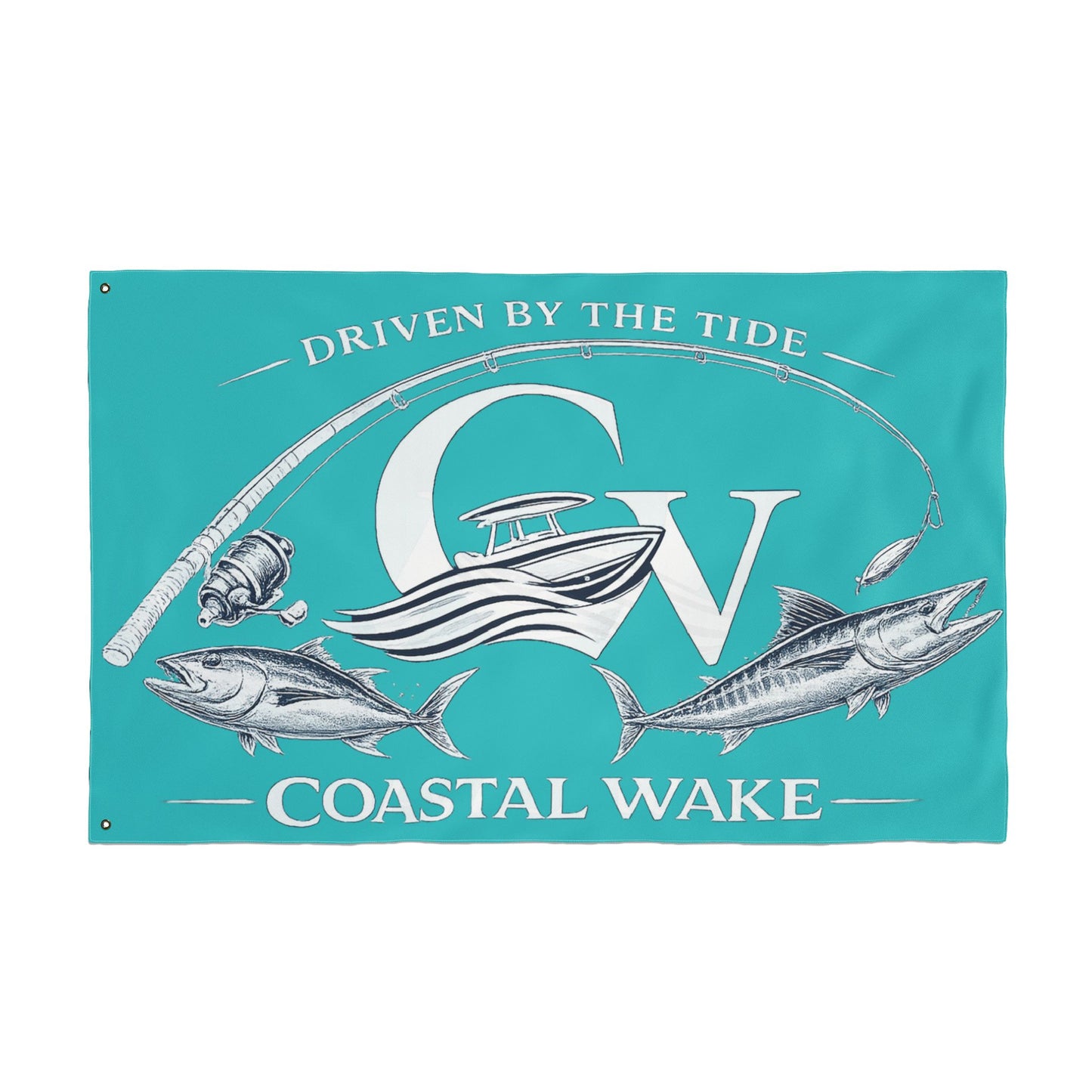 Double Sided Coastal Wake Flag