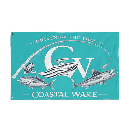 Double Sided Coastal Wake Flag