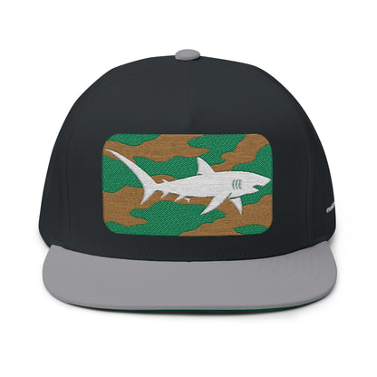 Thresher Shark Camo Flat Bill Cap