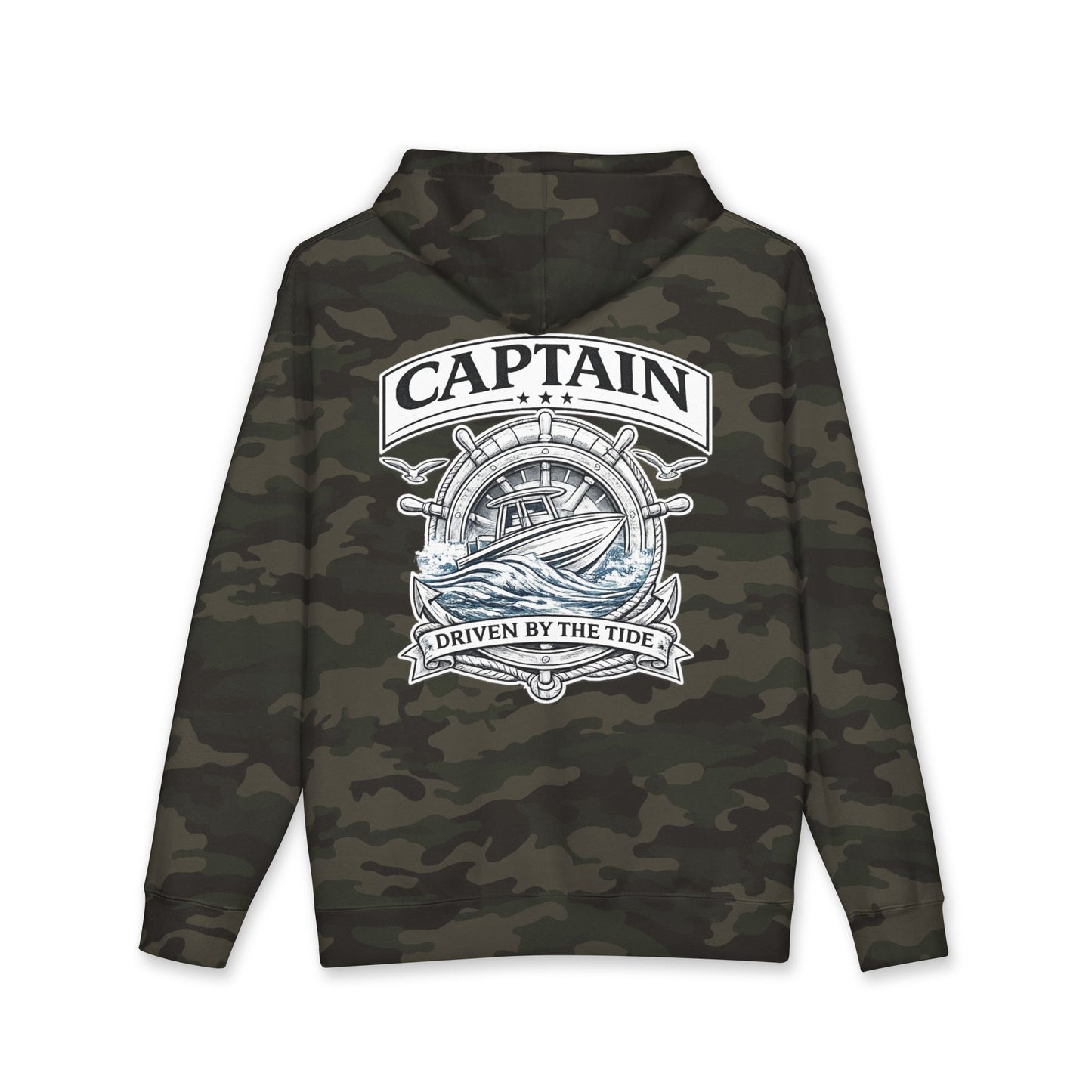 Captain Hoodie - 'Driven by the Tide' Nautical Captain Pullover