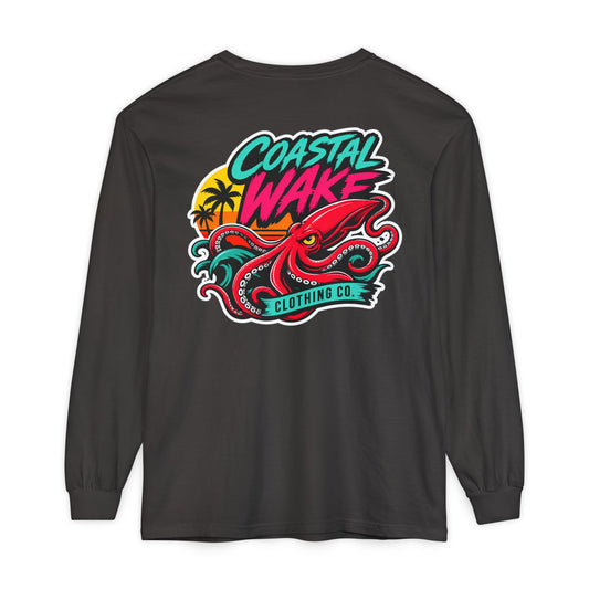 Coastal Wake Octopus Long Sleeve Tee
