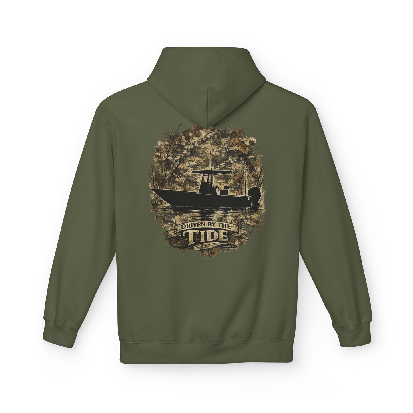 Driven By The Tide – Camo Skiff Edition Hoodie