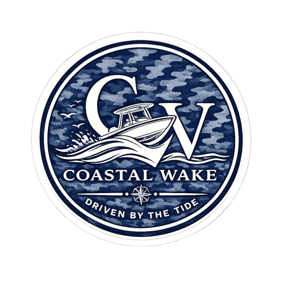 Coastal Wake Logo Sticker