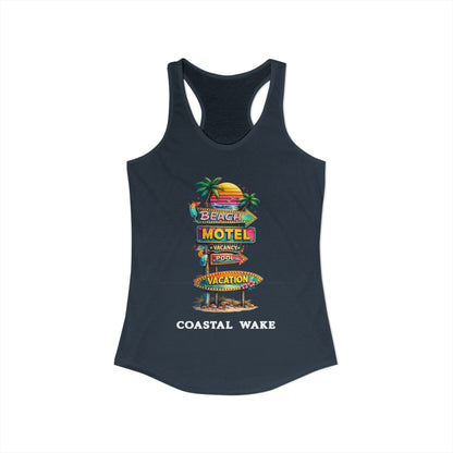 Neon Vacancy Racerback Tank Top