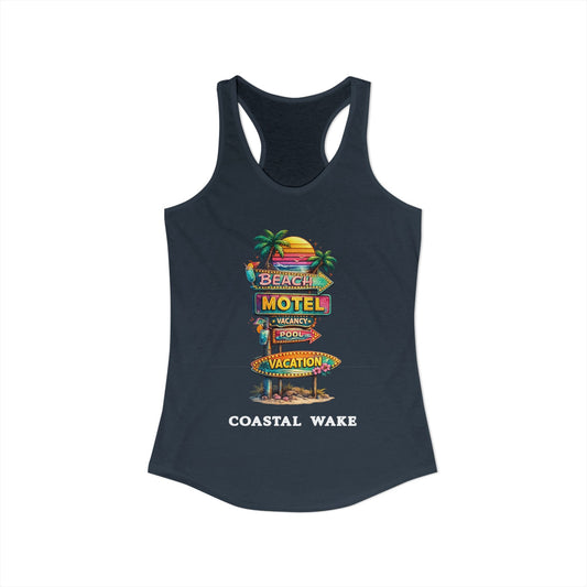 Neon Vacancy Racerback Tank Top