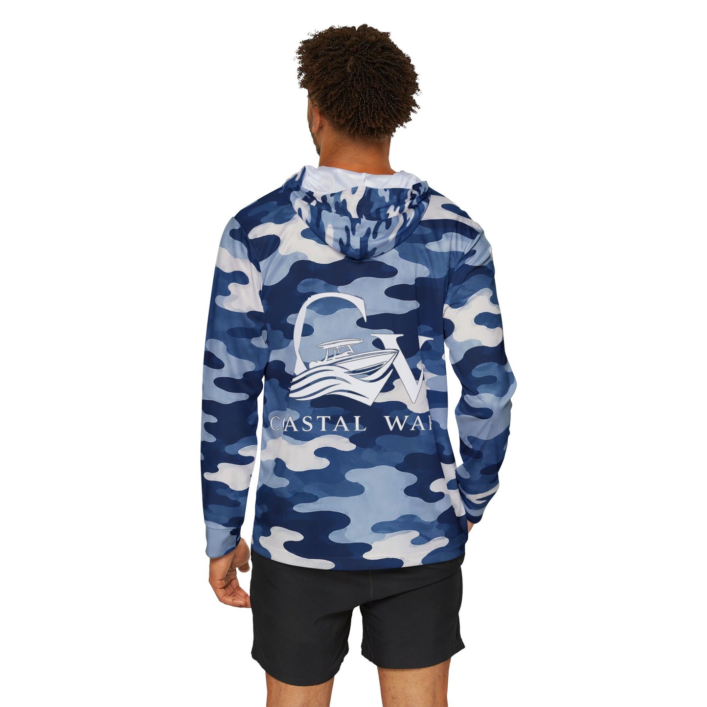 Coastal Wake Blue Camo Hoodie