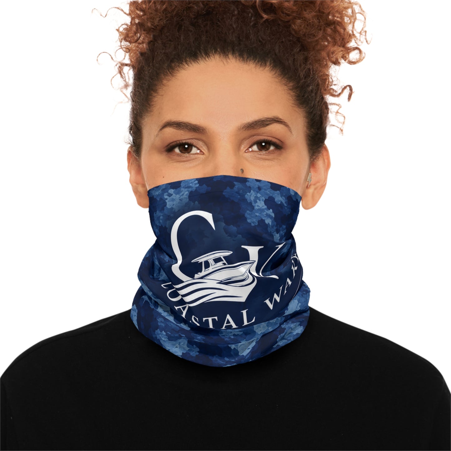 Coastal Wake Blue Camo Neck Gaiter