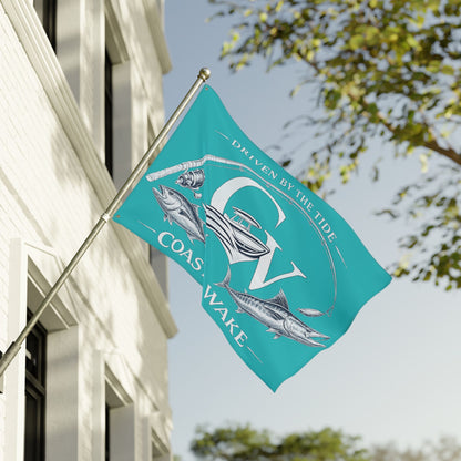Double Sided Coastal Wake Flag