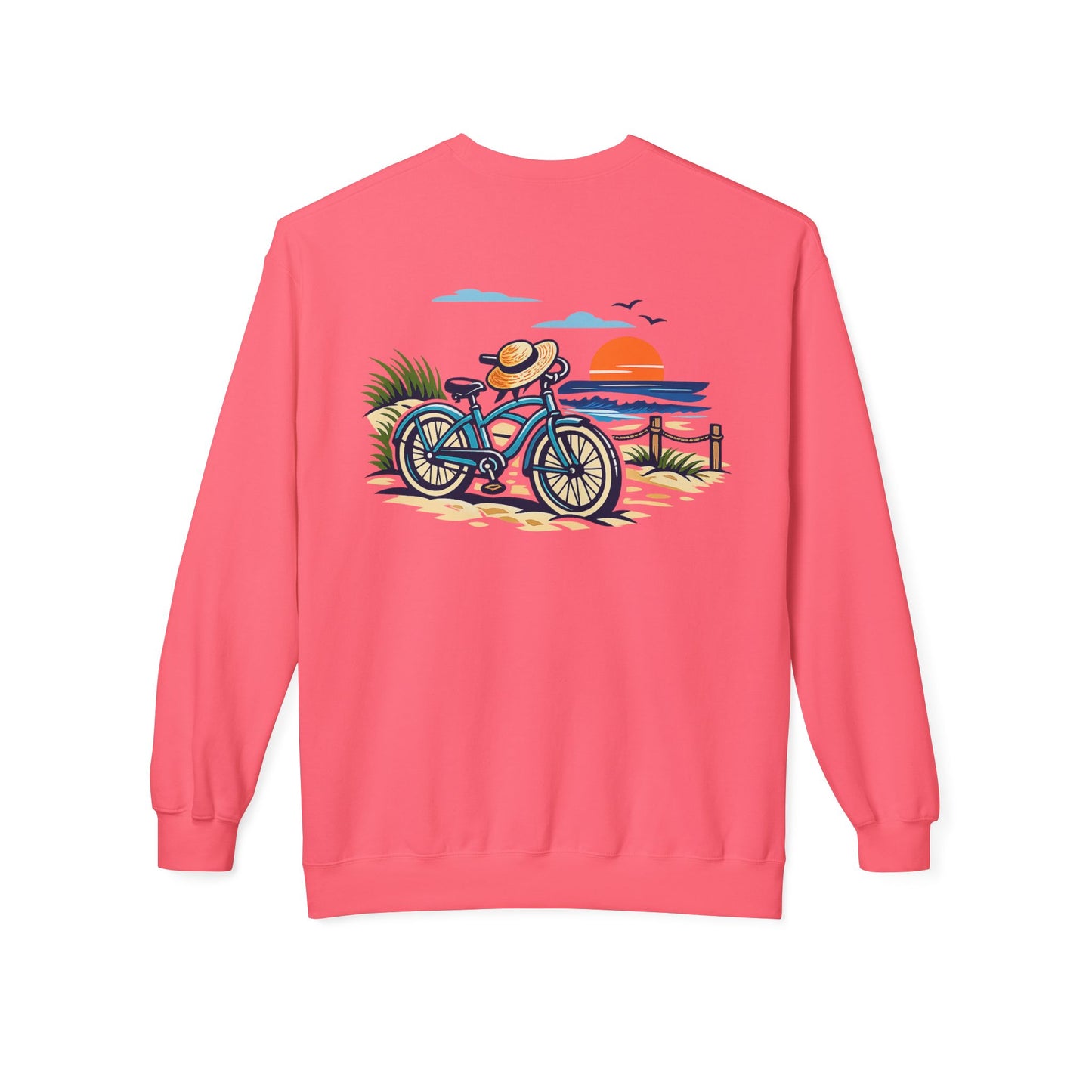 Coastal Wake Beach Bike Crewneck Sweatshirt
