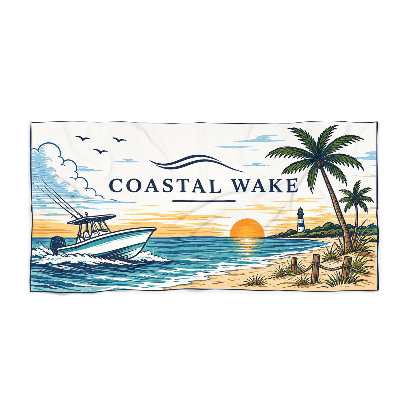 Nautical Scene Beach Towel