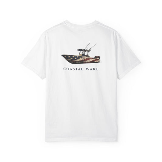 Coastal Wake American Boat T-Shirt