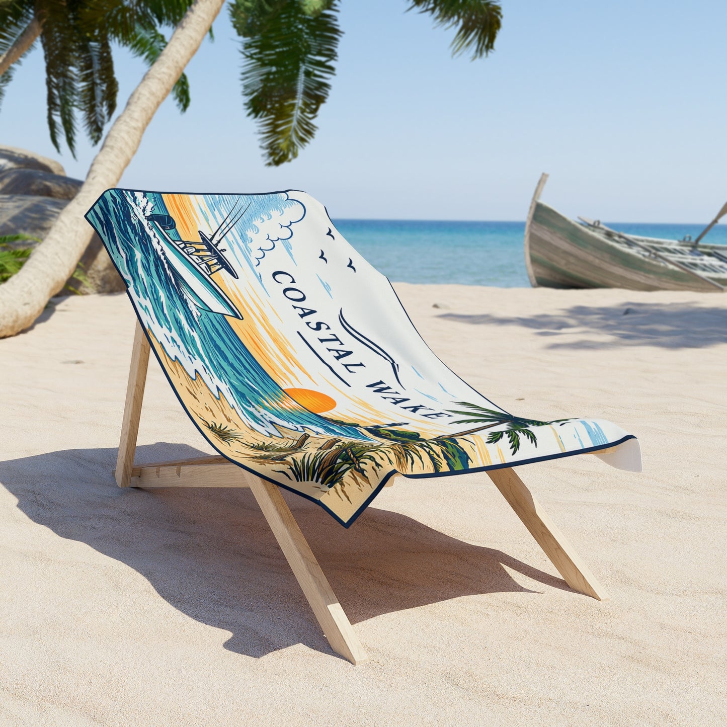 Nautical Scene Beach Towel