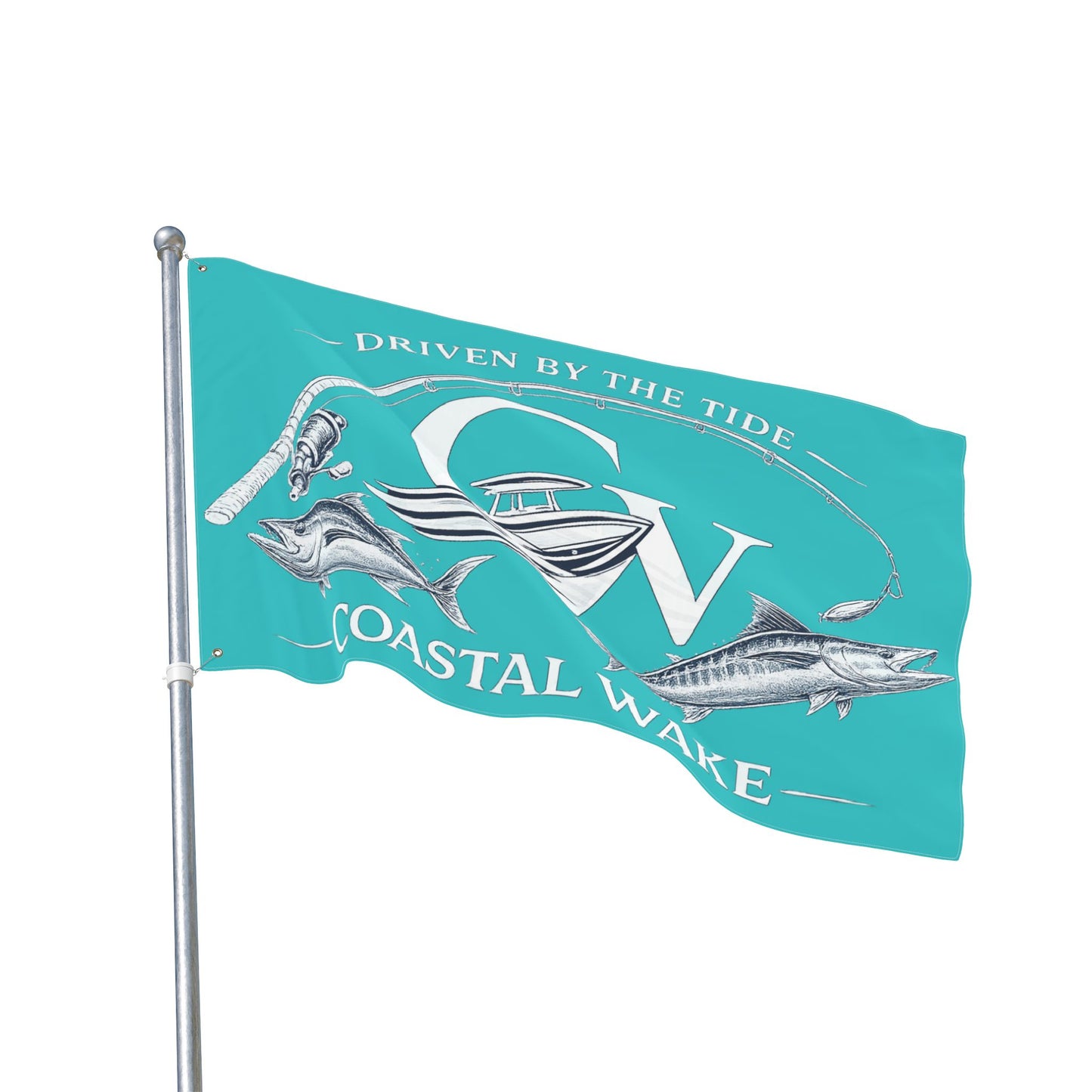 Double Sided Coastal Wake Flag