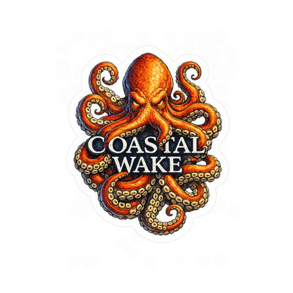 Octopus Logo Vinyl Sticker — “Coastal Wake” Kiss-Cut Decal