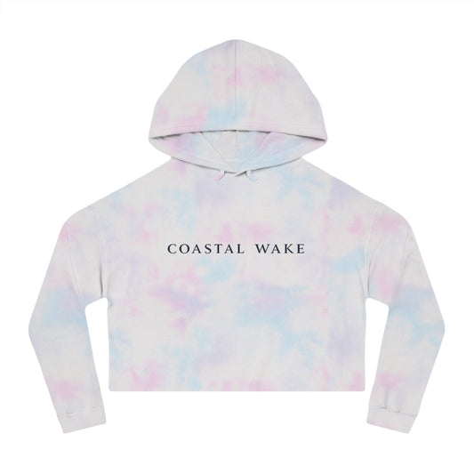 Coastal Wake Tie-Dye Cropped Hoodie