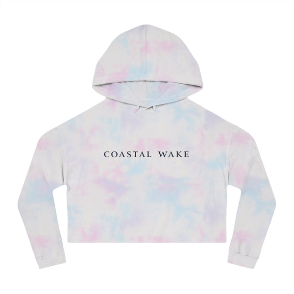 Coastal Wake Tie-Dye Cropped Hoodie