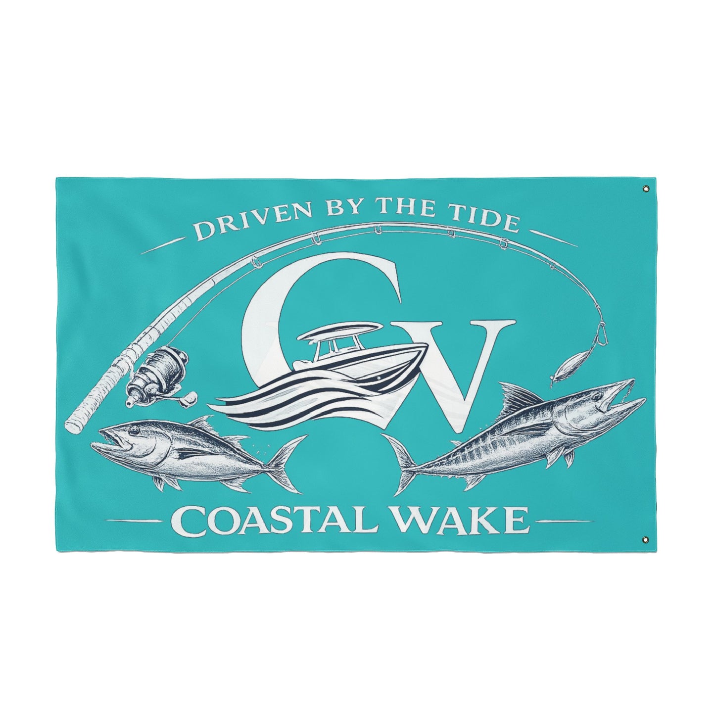 Double Sided Coastal Wake Flag