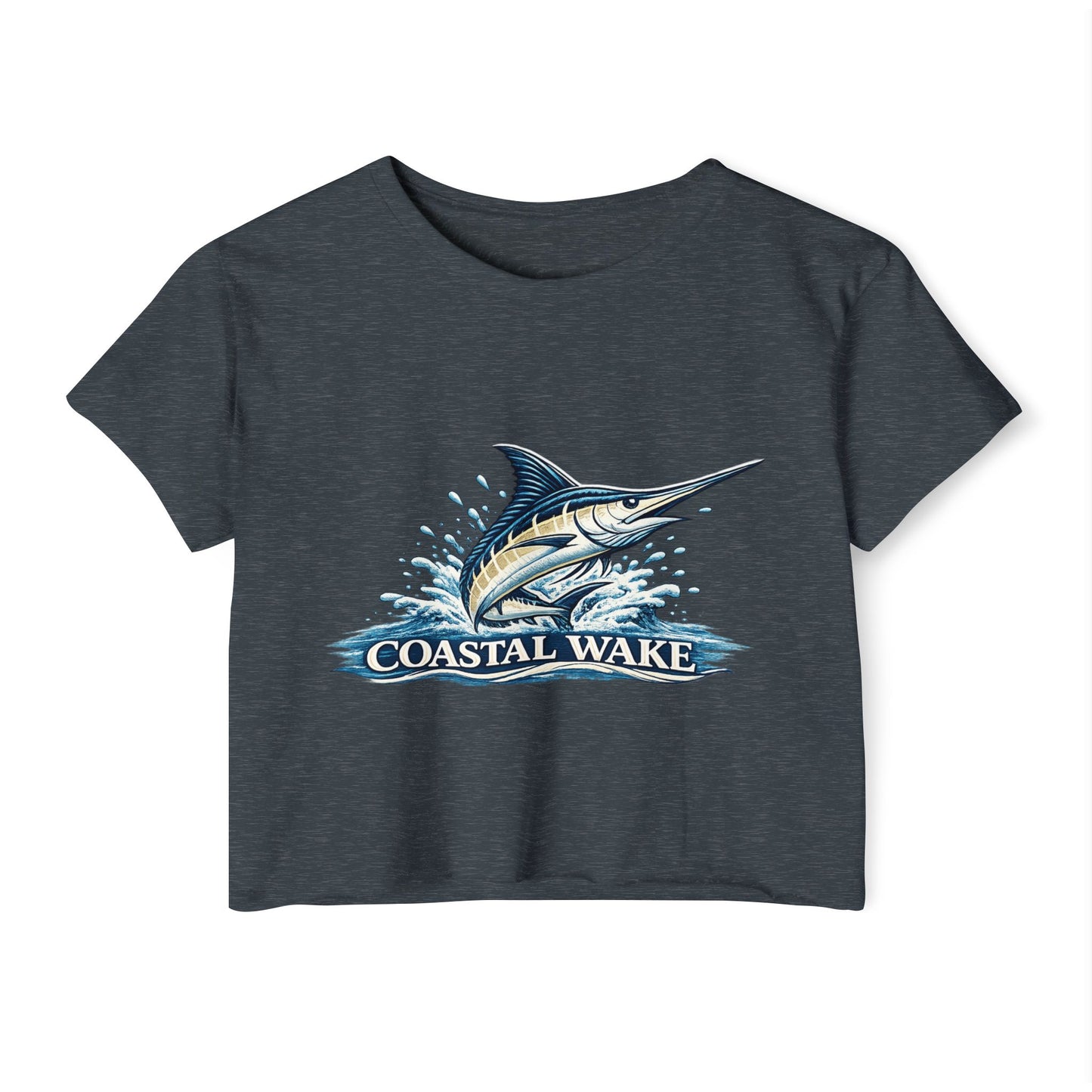 Splashing Marlin Womens Crop Top