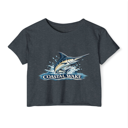 Splashing Marlin Womens Crop Top