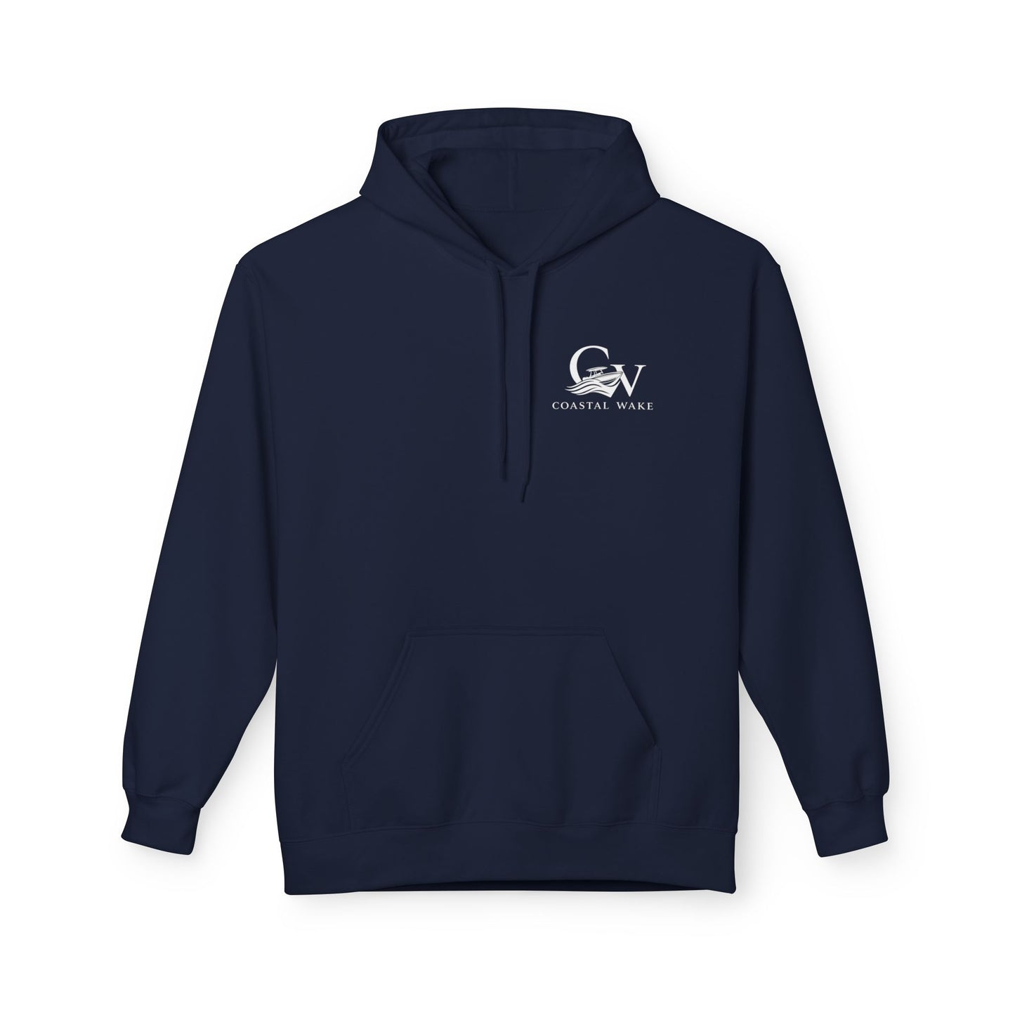 Coastal Wake Nautical Navy Hoodie