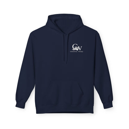 Coastal Wake Nautical Navy Hoodie
