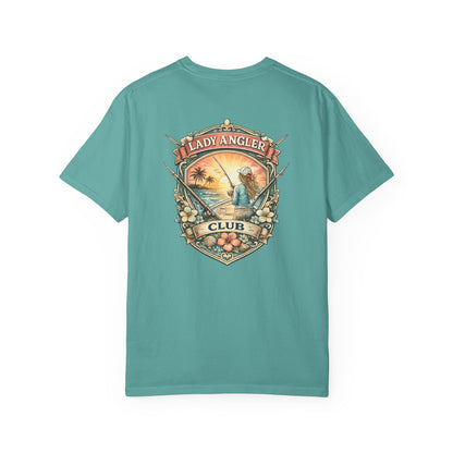 Lady Angler Club – Vintage Coastal Fishing Tee