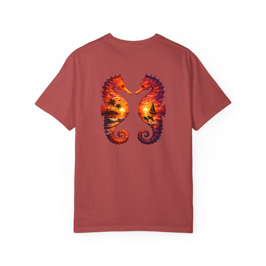 Sunset Seahorse Duo Tee