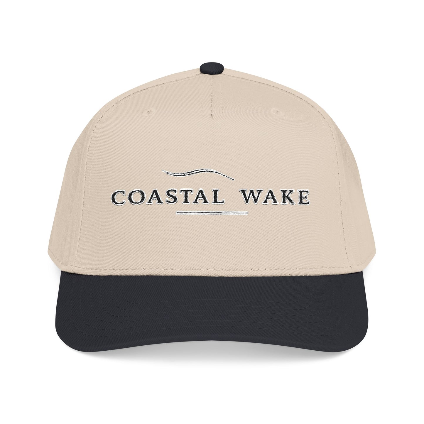 Coastal Wakes Baseball Cap — Simple Logo Mid‑Profile Hat