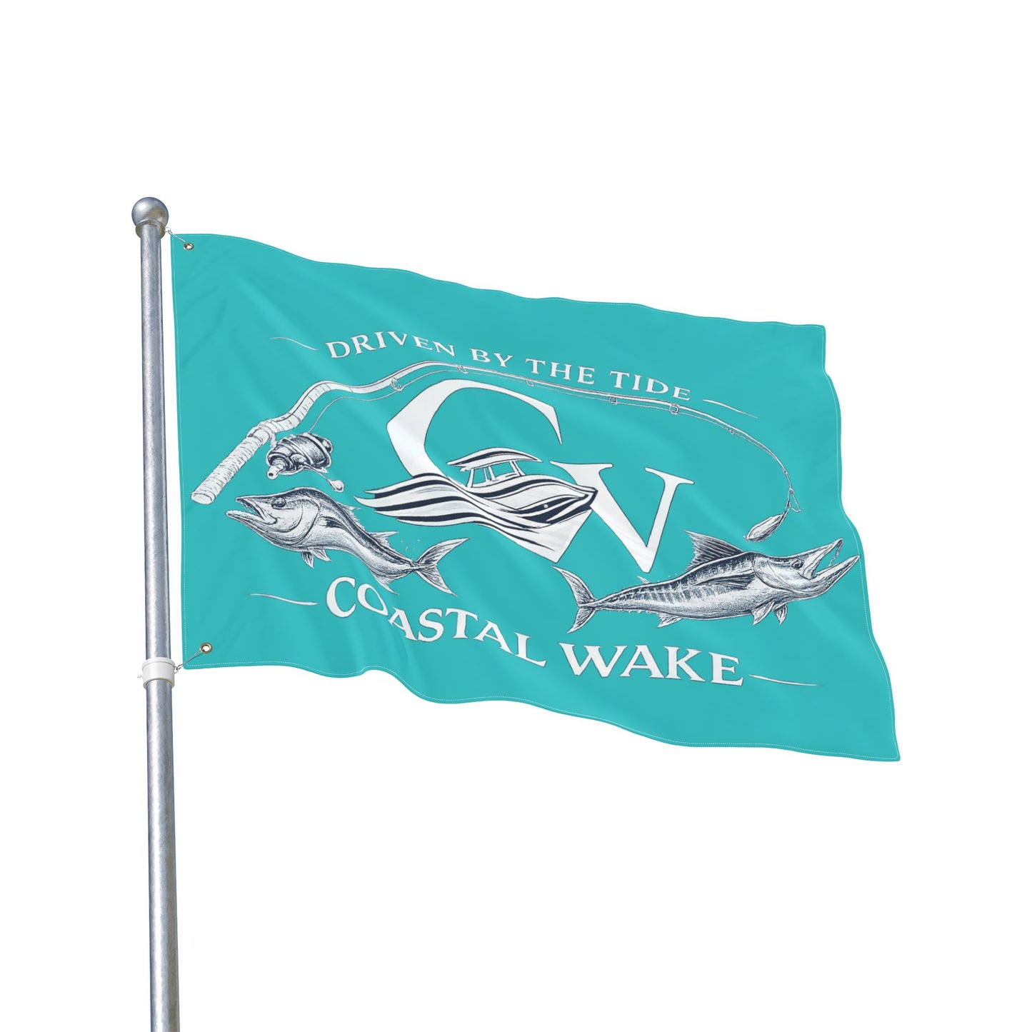 Double Sided Coastal Wake Flag