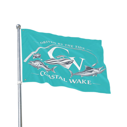 Double Sided Coastal Wake Flag