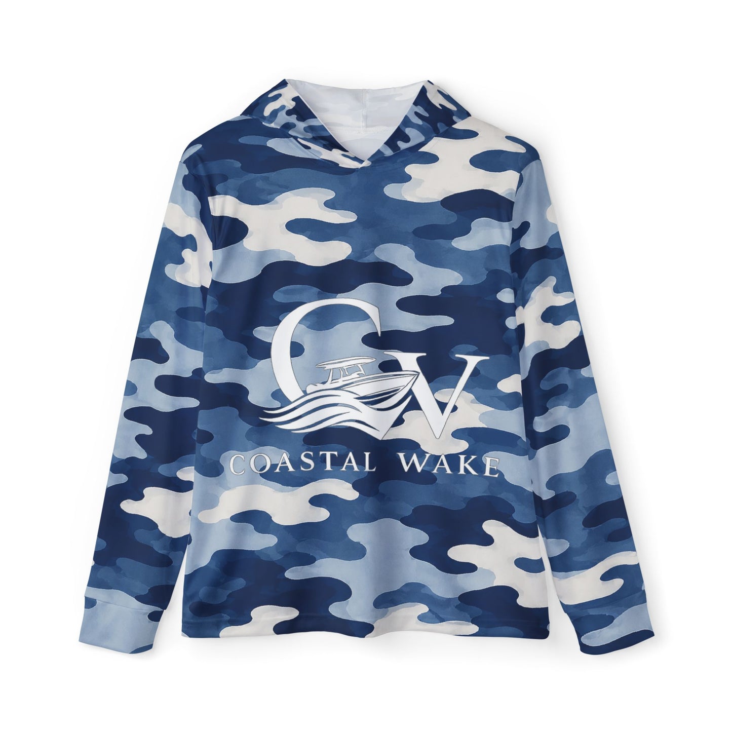 Coastal Wake Blue Camo Hoodie