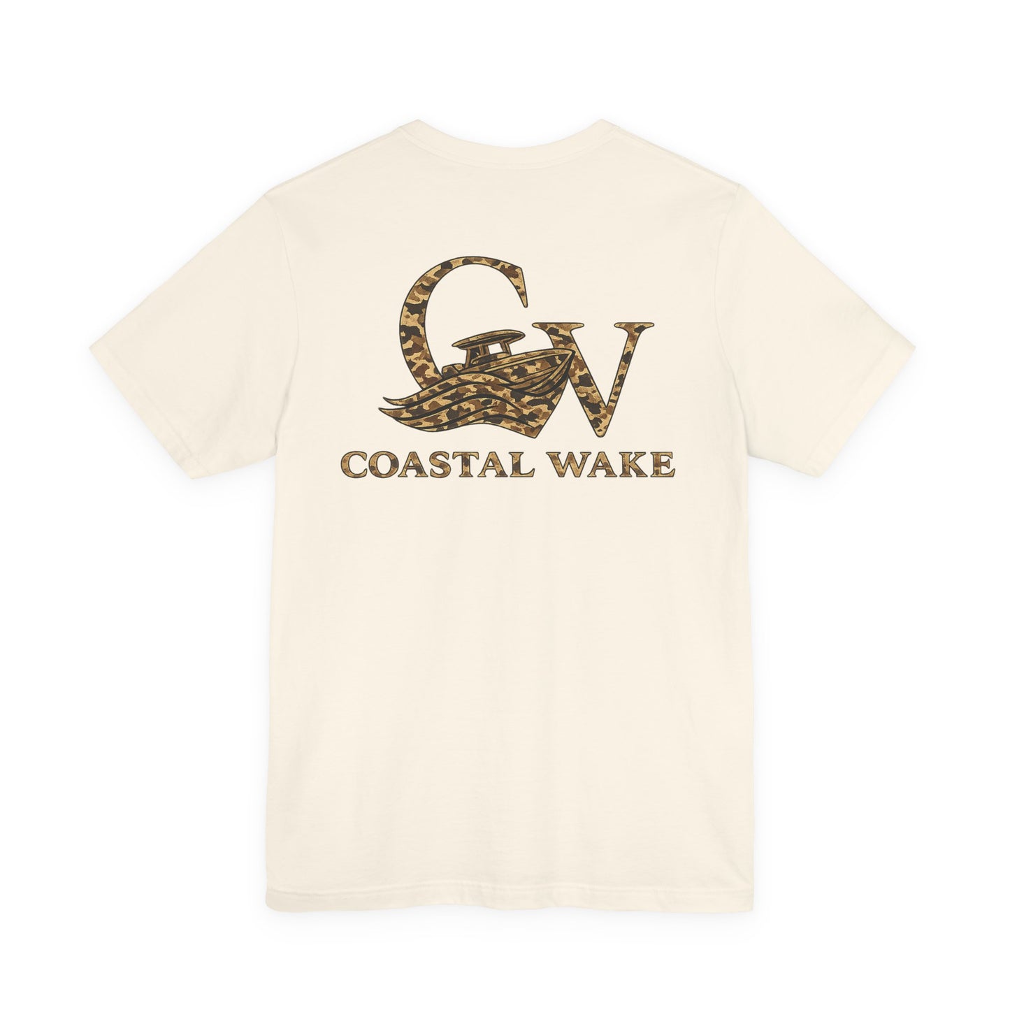 Coastal Wake Duck Camo Logo Tee