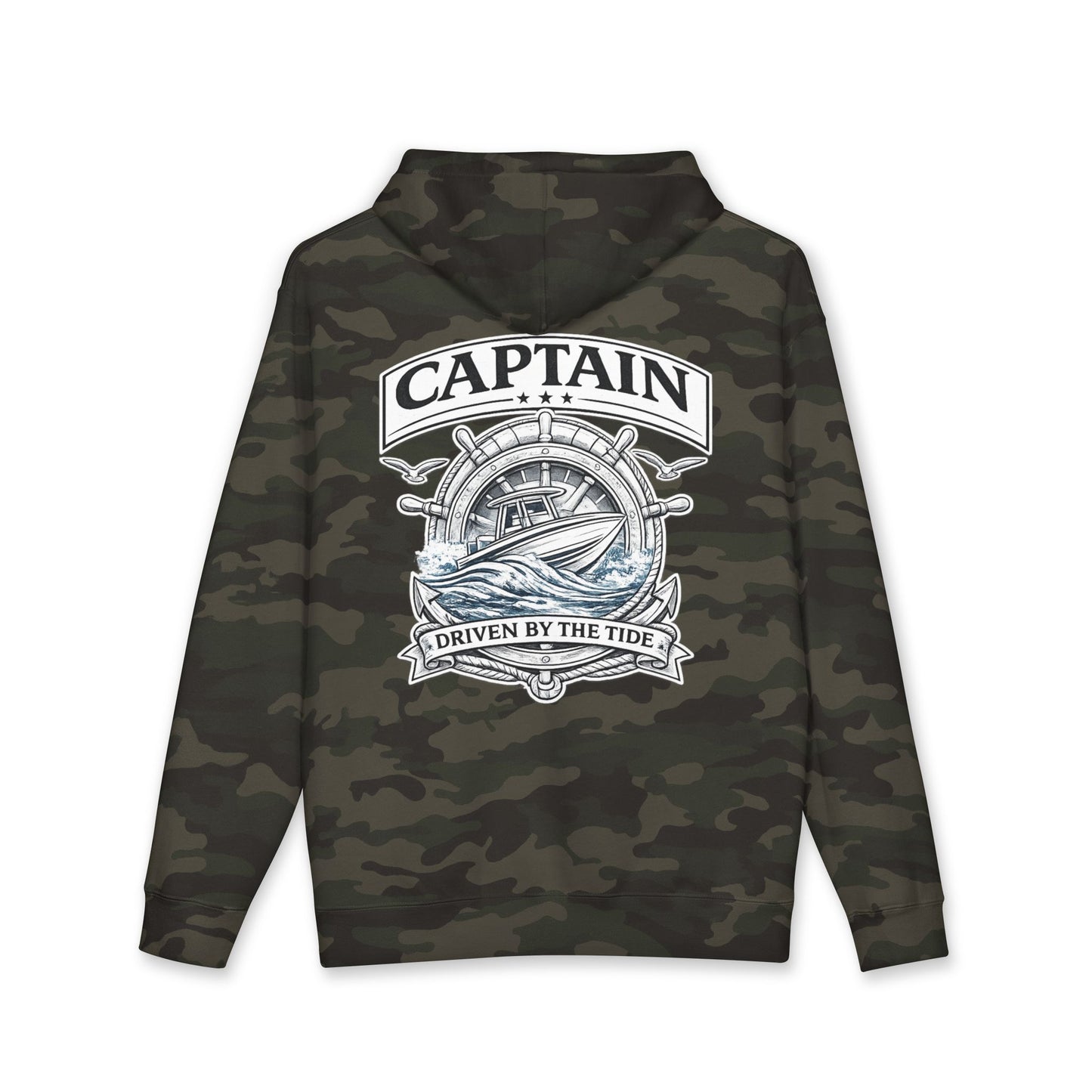 Captain Hoodie - 'Driven by the Tide' Nautical Captain Pullover